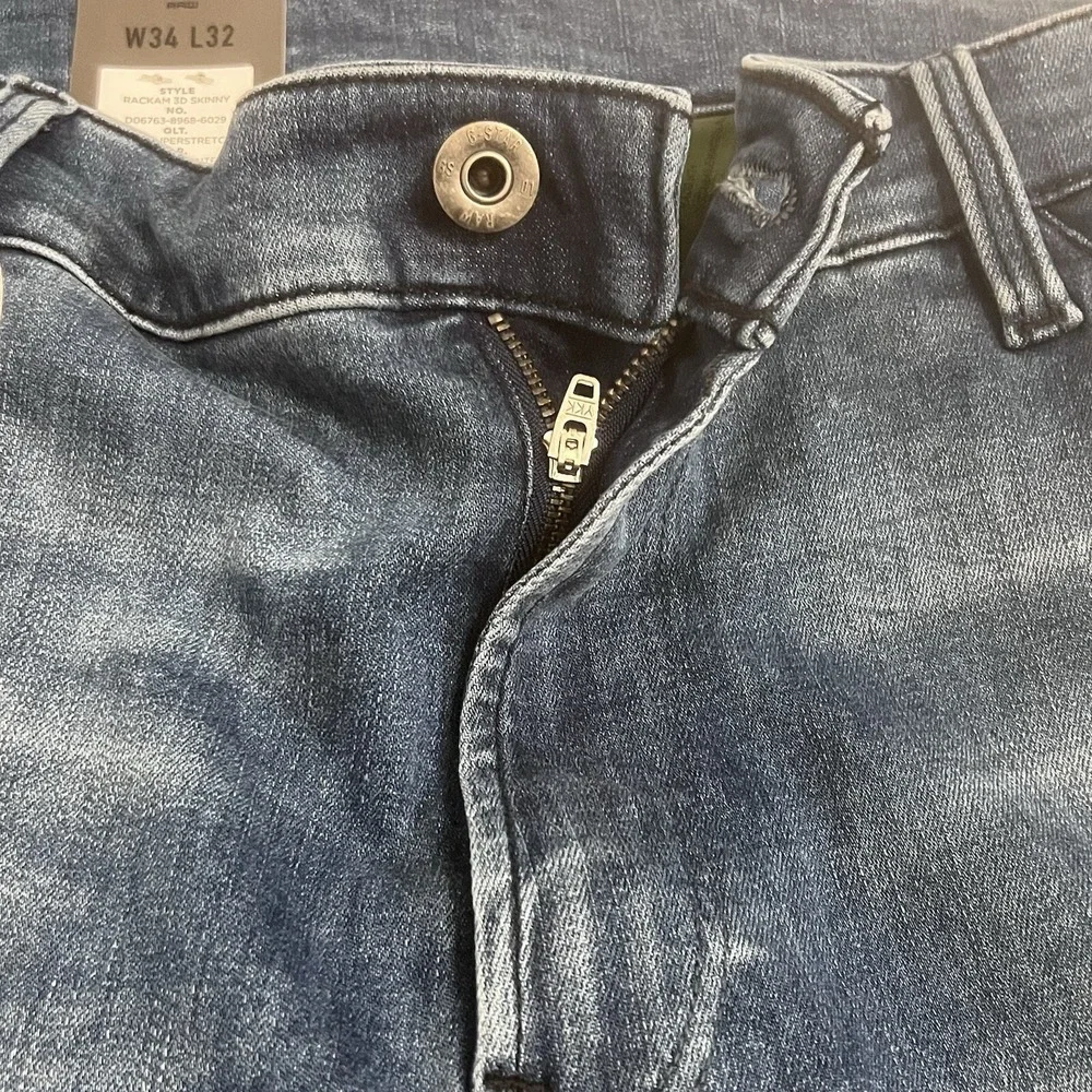 G Star Raw Rackam 3D Skinny Jeans Super Stretch Denim‎ Extreme Painted Men 34x32